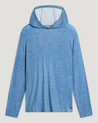 Men's Bamboo Shade Hoodie - Drifter Print Windward Blue