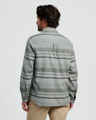Men's Seawool Flannel Shirt - Sagebrush Stripe