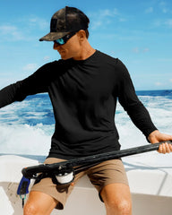 Men's Bamboo Shade Long Sleeve - Black