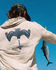 Men's Bamboo Lightweight Graphic Hoodie - Gear & Goods Blue Fog