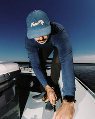 Nineties Corduroy Snapback Hat - Windward Blue