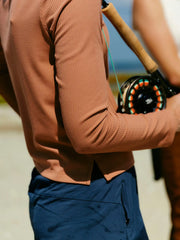 Women's Ribbed Bamboo Long Sleeve - Canyon Clay