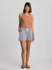 Women's Bamboo Lightweight Fleece Short - Light Heather Grey