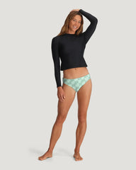Women's Wavebound Bikini Bottom - Sea Scallop Print Ocean Mist
