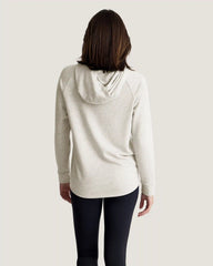 Women's Bamboo Lightweight Fleece Hoodie - Off White Heather