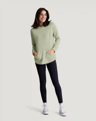 Women's Bamboo Lightweight Fleece Hoodie - Tea