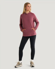 Women's Bamboo Lightweight Fleece Hoodie - Plum