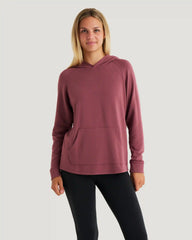 Women's Bamboo Lightweight Fleece Hoodie - Plum