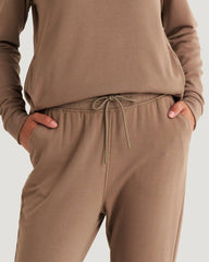Women's Bamboo Lightweight Fleece Jogger - Fossil