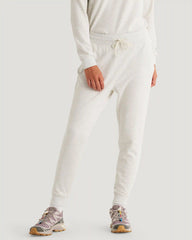 Women's Bamboo Lightweight Fleece Jogger - Off White Heather
