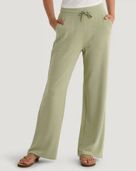 Women's Bamboo Lightweight Fleece Wide Leg Pant - Tea