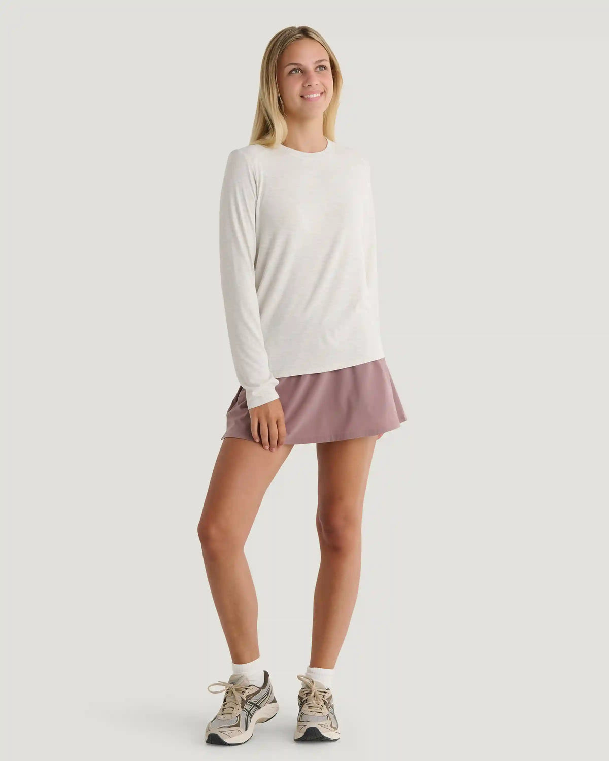 Women's Bamboo Shade Long Sleeve II - Off White Heather