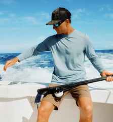 Men's Bamboo Shade Long Sleeve - Heather Sea Pine